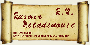 Rusmir Miladinović vizit kartica